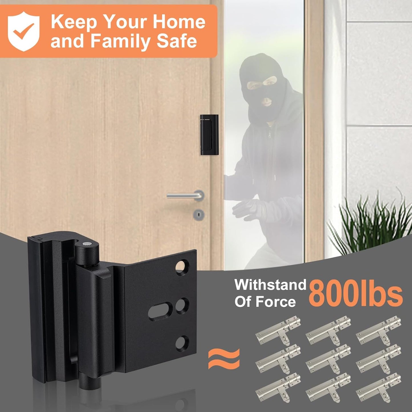 2 Pack Home Security Door Lock